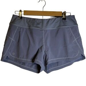 Athleta Pulse Blue Gray Athletic Running Shorts‎ Size Medium #983377